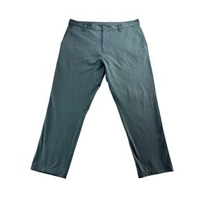 Rhone Men's Commuter Tech Pants Size 38x28 Green Polyester‎ Stretch Casual Dress